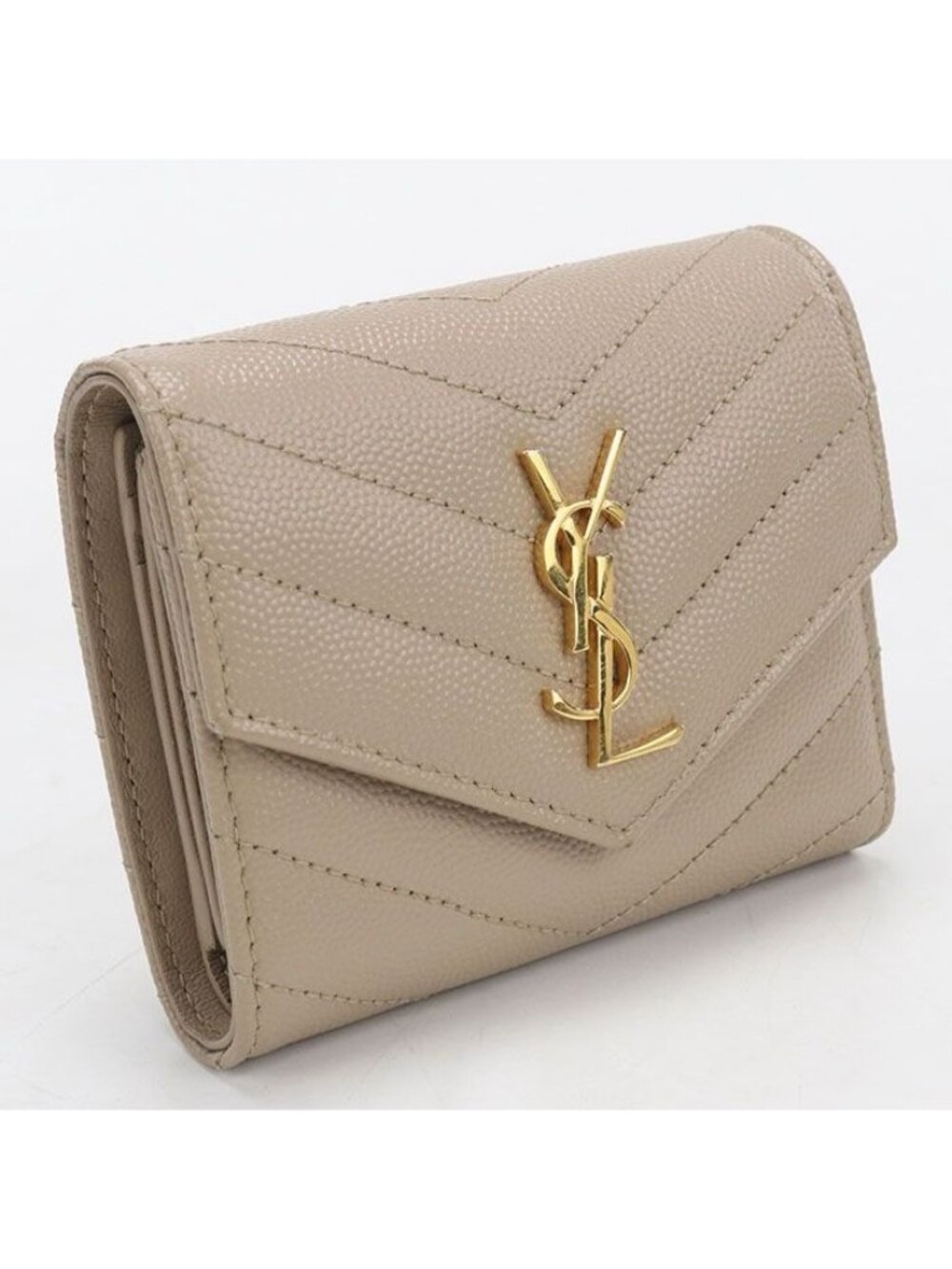 Saint Laurent Multi Fold Wallet Cassandra Matelasse Trifold Calfskin